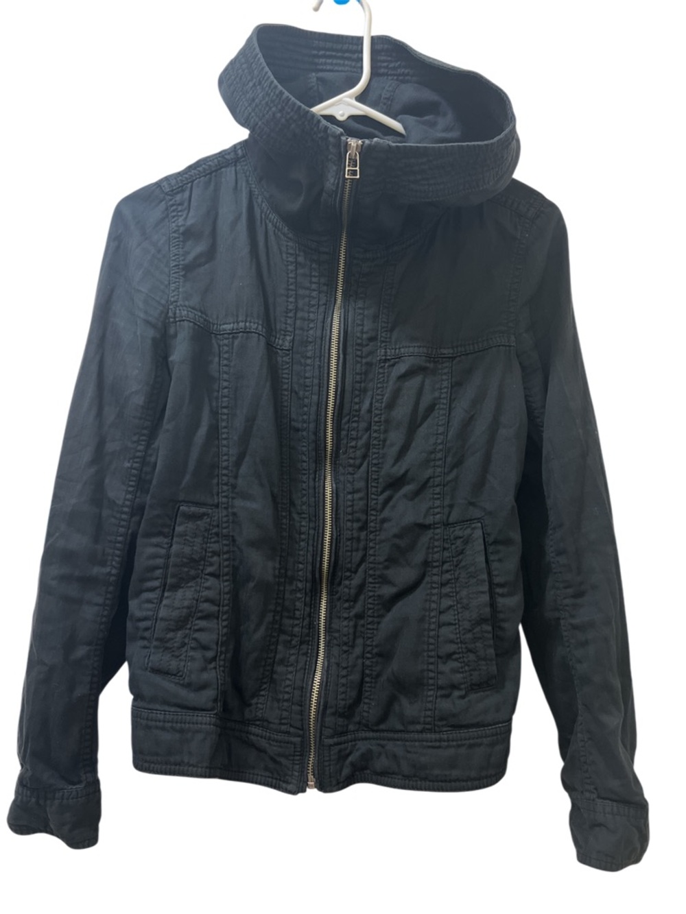 SOLD Uniqlo Black Hooded Zip-Up Jacket